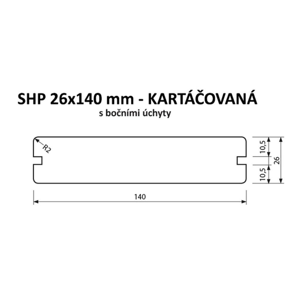Terasa thermosmrk SHP 26 x 140 mm kartáčovaná