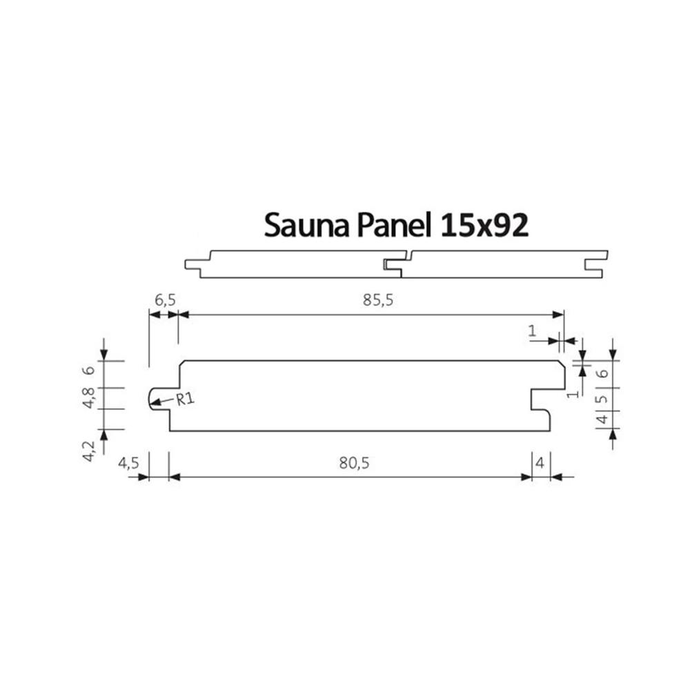 Saunová palubka Thermowood borovice 15 x 92 mm